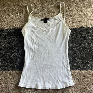 Express White Tank top w Glitter // Womens S